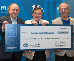 Un chèque de 200 000$ remis aux Carabins grâce au tournoi de golf de l'UdeM