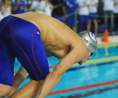 Sept nageurs des Carabins avec Audrey Lacroix aux essais olympiques
