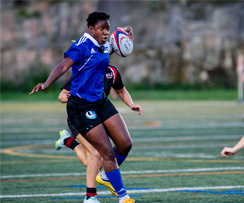 Holly et Fuamba au camp d'Équipe Canada